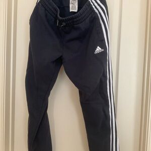 Adidas Navy joggers with white stripes (Women’s)